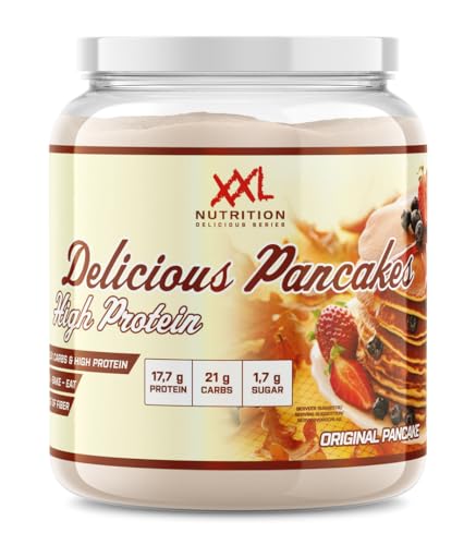 XXL Nutrition - Delicious Pancakes - Protein Pancake, Pfannkuchen, Protein Essen - High Protein - Naturel - 1000 Gramm