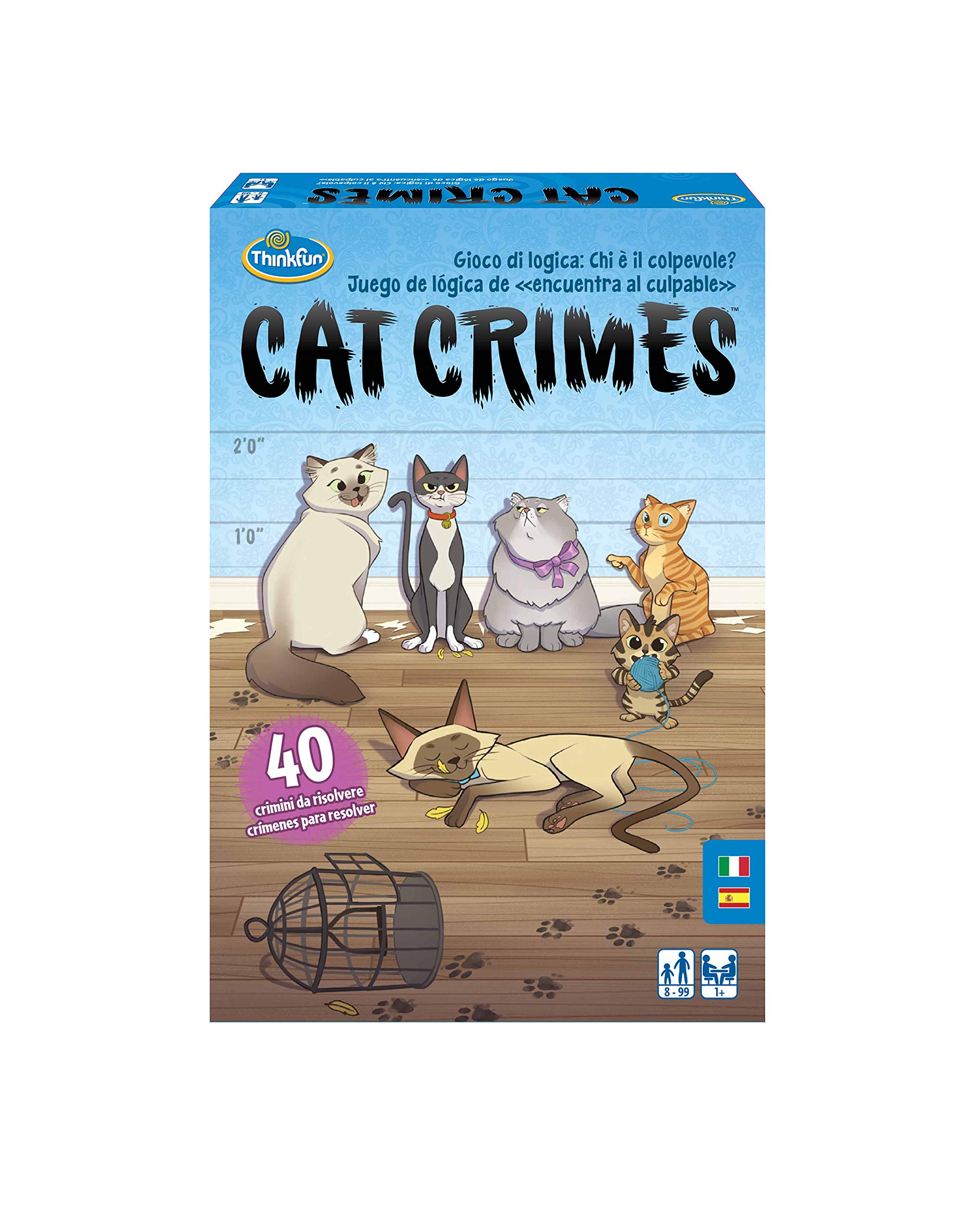ThinkFun 76367 Katzen-Verbrechen Cat Crimes Reflexionsspiel und Logik, Mehrfarbig