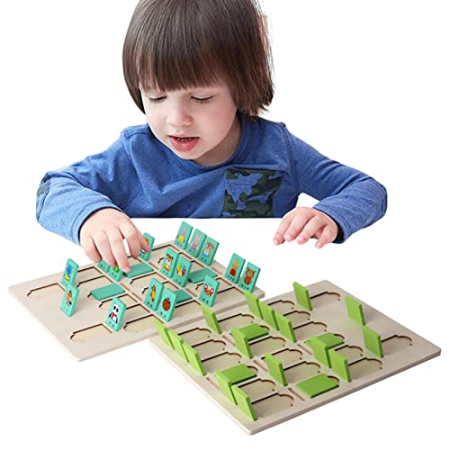Ratespielkartenspielzeug für Kinder | Raten aus Holz | Lernspielzeug mit Tiergesichtern | Cipliko Rätselkarten