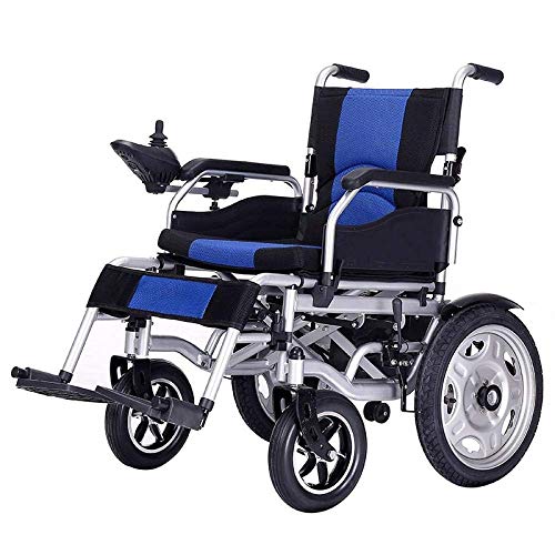 UYSELA Rollstuhl Elektrischer Rollstuhl, Zusammenklappbar, Tragbar, Für Ältere Menschen, Behinderte, Intelligenter, Tragbarer, Vollautomatischer, Vierrädriger Roller, Größe: 117,594 cm
