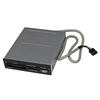 StarTech.com Interner USB2.0 Kartenleser 3.5 - 22-in-1 Front Panel Card Reader - Kartenleser - 55,90cm (22) 1 - 8,9 cm (3.5 ) (Multi-Format) - USB2.0 (35FCREADBK3)