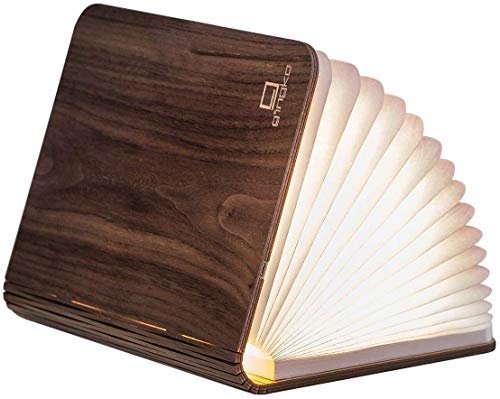 Gingko Mini Naturholz Smart Book Light - Walnuss