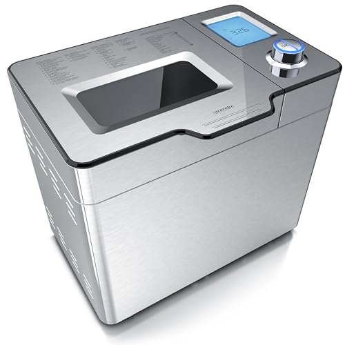 Arendo - Brotbackautomat inkl. automatisches Zutatenfach - Brotbackmaschine - 25 Programme - glutenfreies Backen – Joghurtfunktion - 1 kg Kapazität - Direktantrieb - Antihaftbeschichtung