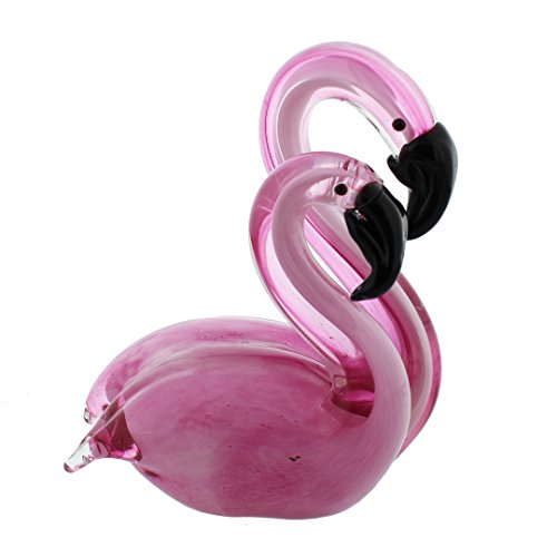 Juliana Objets d'art Glasfigur – 1 Paar rosa Flamingos Briefbeschwerer