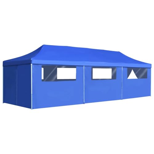 Home Outdoor Sonstiges, faltbares Pop-Up-Partyzelt mit 8 Seitenwänden, 3 x 9 m, Blau