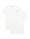 Levi's Herren LEVIS Men Solid CREW 2P T-Shirt,, 2per pack Weiß (White 300), Small