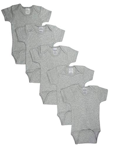 Bambini Grey Bodysuit Onezies (Pack of 5) - Small