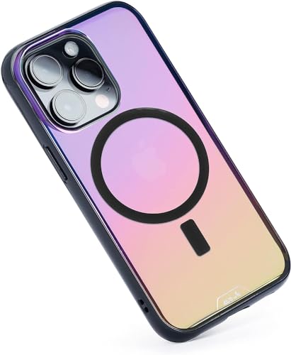MOUS - Transparente Schutzhülle für iPhone 14 Pro – schillernd 2.0 – voll MagSafe kompatibel – kratzfestes, kristallklares und schlankes Design