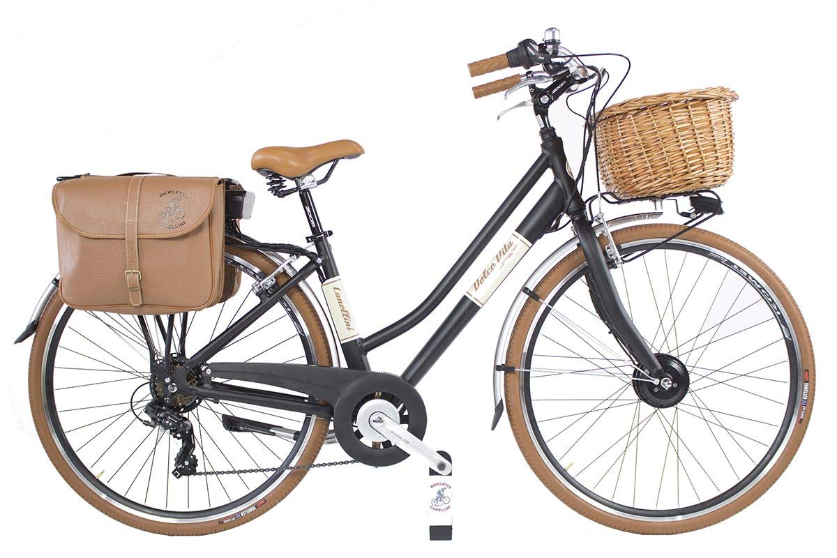 E-Bike Dolce Vita by Canellini Elektro Fahhrad Citybike Retro Vintage Dame Schwarz 50