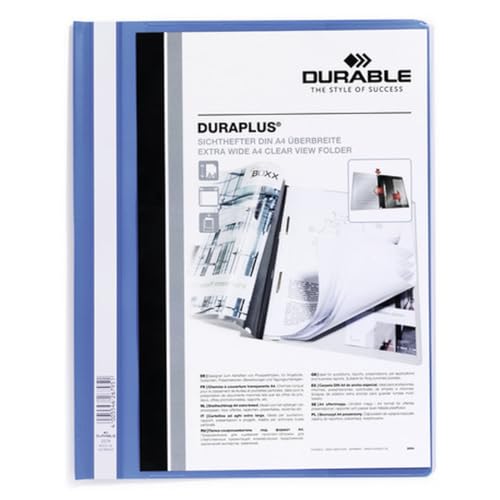 Durable 257906 Angebotshefter Duraplus mit Sichttasche (für A4) 25er Packung blau