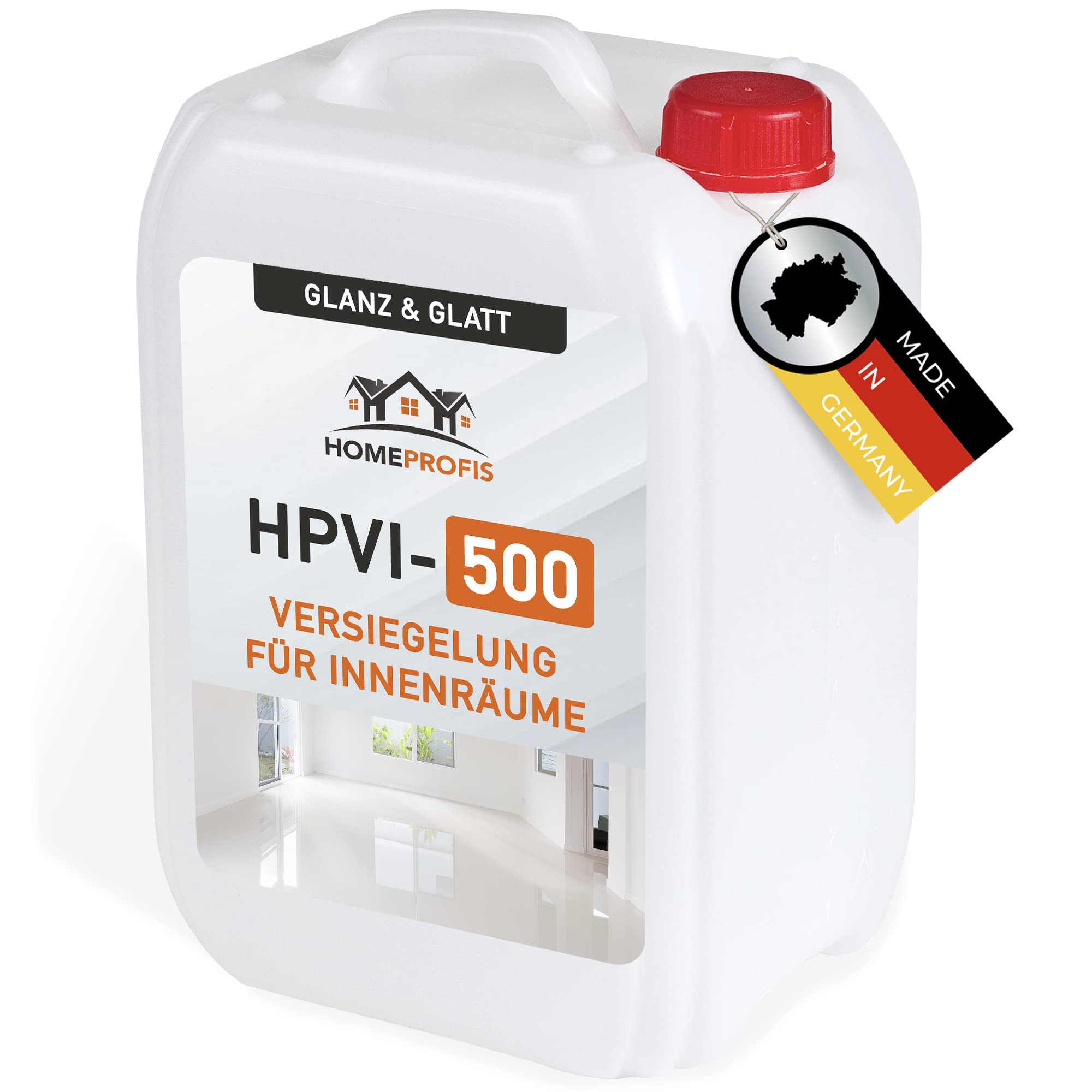Home Profis® HPVI-500 glasklare Premium Versiegelung (21m²) für Garage & Werkstatt – Transparente 2K Epoxidharz Bodenversiegelung bis zu 10,5kg Schutzschicht Innen Laminierharz für Bodenbeschichtung