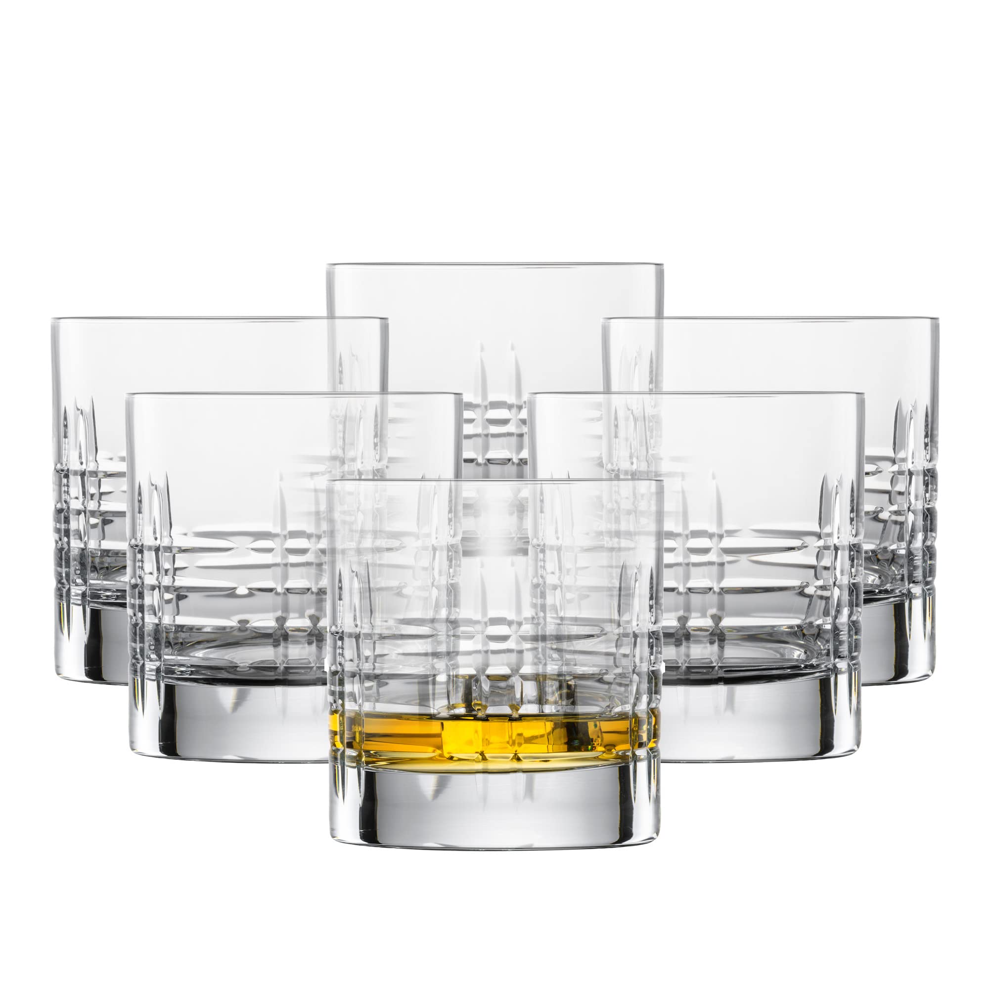 SCHOTT ZWIESEL Whiskyglas Basic Bar Classic (6er-Set), Tumbler für Whisky mit Karo-Schliff, spülmaschinenfeste Tritan-Kristallgläser, Made in Germany (Art.-Nr. 119636)