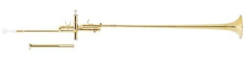 Classic Cantabile AT-1871 Più Aida Trompete - aus Messing - Stimmung: B, Bb, Ab - Fanfare Instrument - 1 Pumpventil - inkl. Wechselstimmzügen, Leichtkoffer & Mundstück - lackiert