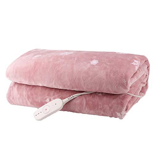 CAZARU Heizdeckenbezug Deckensteppdecke 70,9 * 59,1 Zoll Temperaturregelung mit DREI Geschwindigkeiten, automatische Abschaltung und waschbar (Farbe : Grau) (Pink)