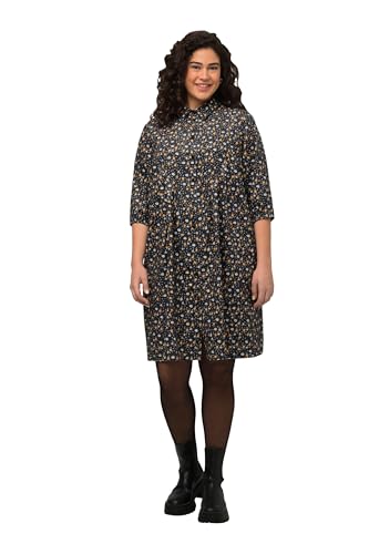 Grosse Grössen Cord-Kleid, Damen, schwarz, Größe: 62/64, Polyester/Synthetische Fasern, Ulla Popken
