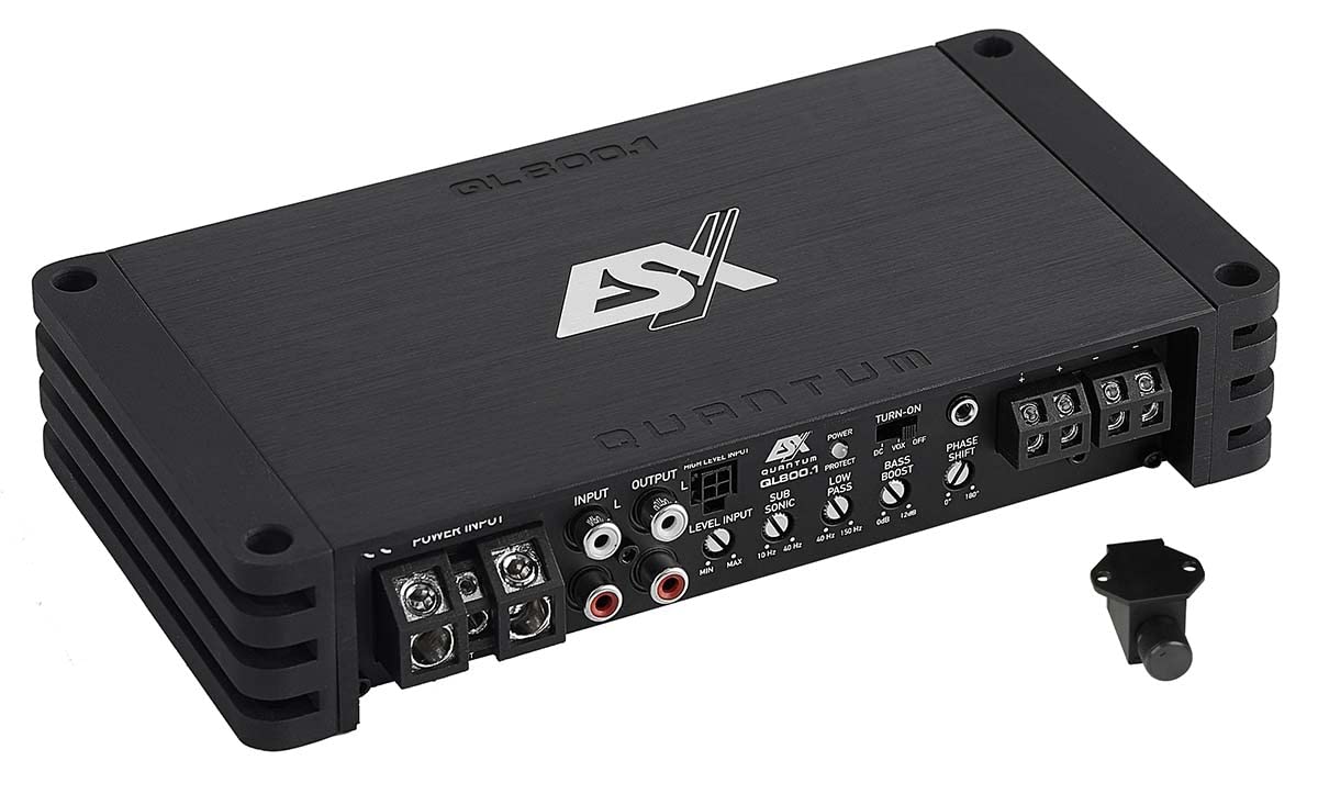 ESX QL800.1-1-Kanal Class-D Car-Audio Verstärker mit Bass-Fernbedienung | 1 x 325/550/800 Watt RMS @ 4/2/1 Ω | Start/Stopp Ready