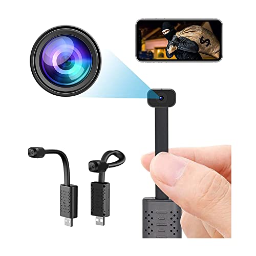 Spy Kamera USB Plug Kamera HD 1080P Security Surveillance with App Live Streaming Motion Detection Night Vision (Size : 128G) (64G)