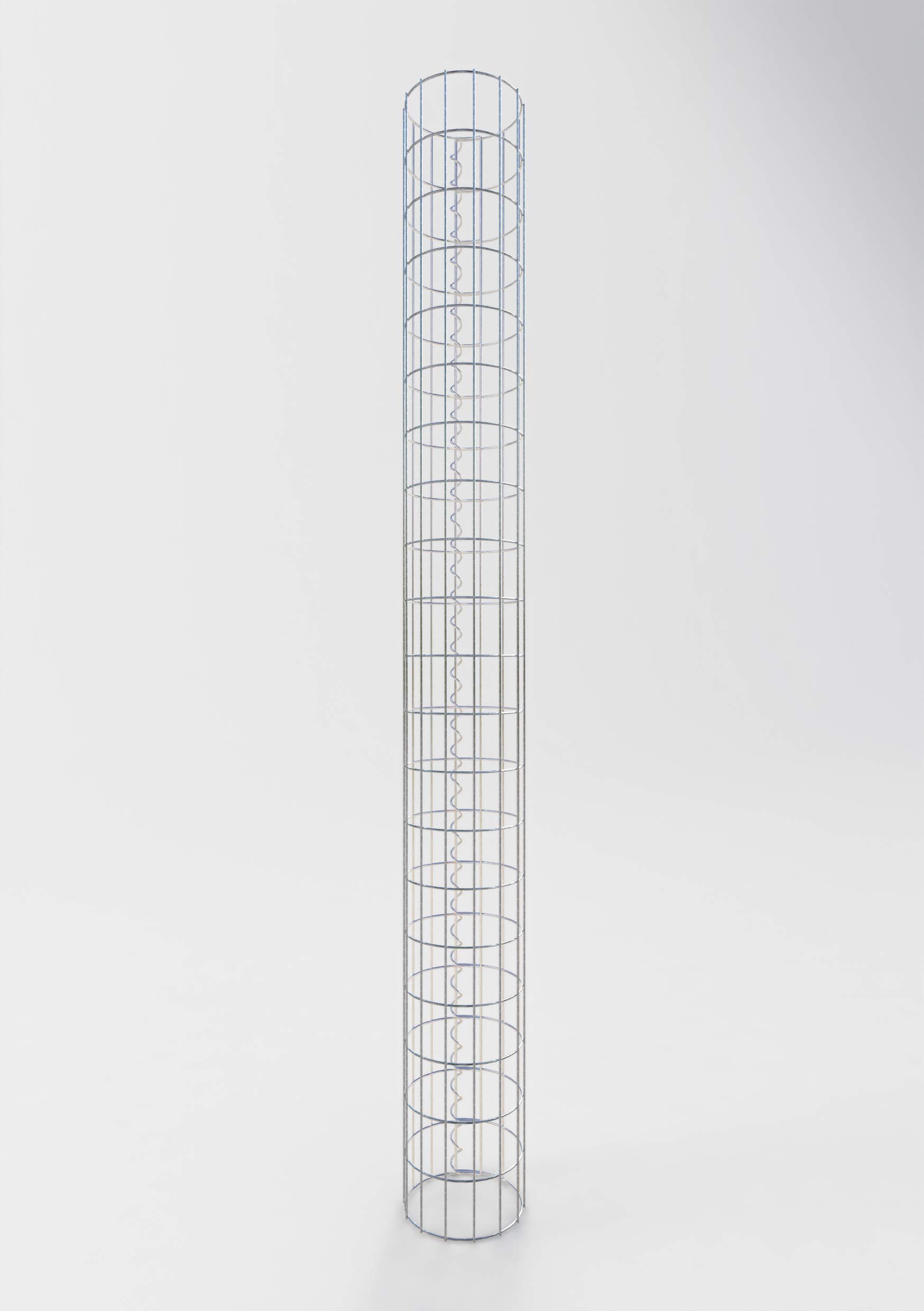 GABIONA - Gabionensäule HxD: 200 x 22 cm - Maschenweite 5 x 10 cm - Runder, verzinkter Gabionenkorb für den Garten