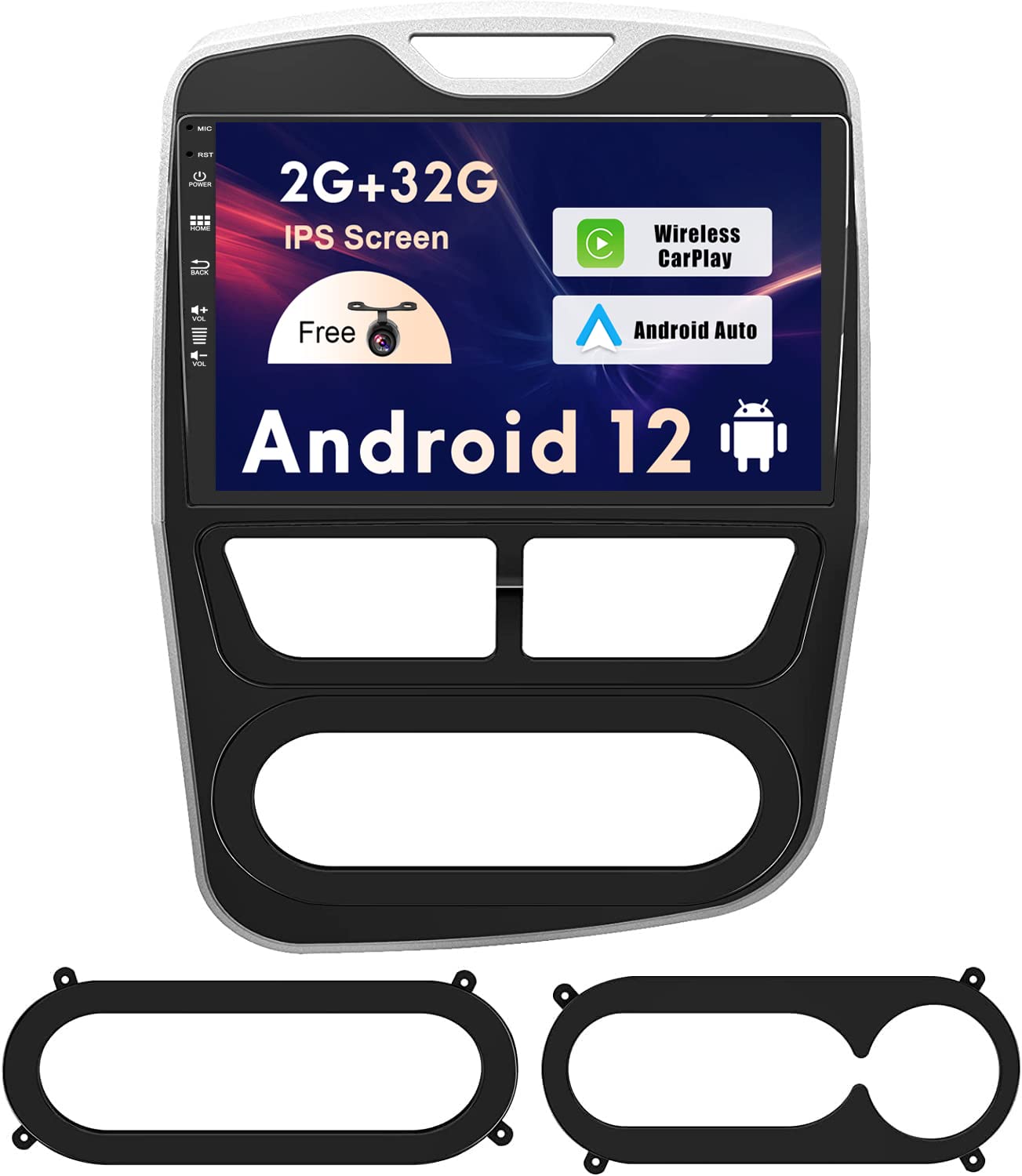 SXAUTO Android 12 IPS Autoradio Passt für Renault CLIO (2012-2016) - Eingebaut Carplay/Android Auto - Rückfahrkamera KOSTENLOS - 2G+32G - Lenkradsteuerung DAB Fast-Boot WiFi DSP 4G - 2 Din 10.1 Zoll