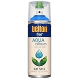 belton free Wasserlack RAL 5015 himmelblau, matt, 400 ml - Geruchsneutral