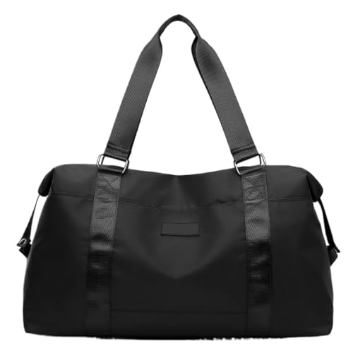 Gymbag Tragbare, Leichte Damentasche, Trocken- Und Nasstrennung, Sporttasche, Nylon-Reisetasche Sports Bag (Color : Black, Size : A)