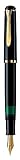 Pelikan 983056 Kolbenfüllhalter Classic M 200 vergoldete Edelstahlfeder Federbreite F, 1 Stück, schwarz