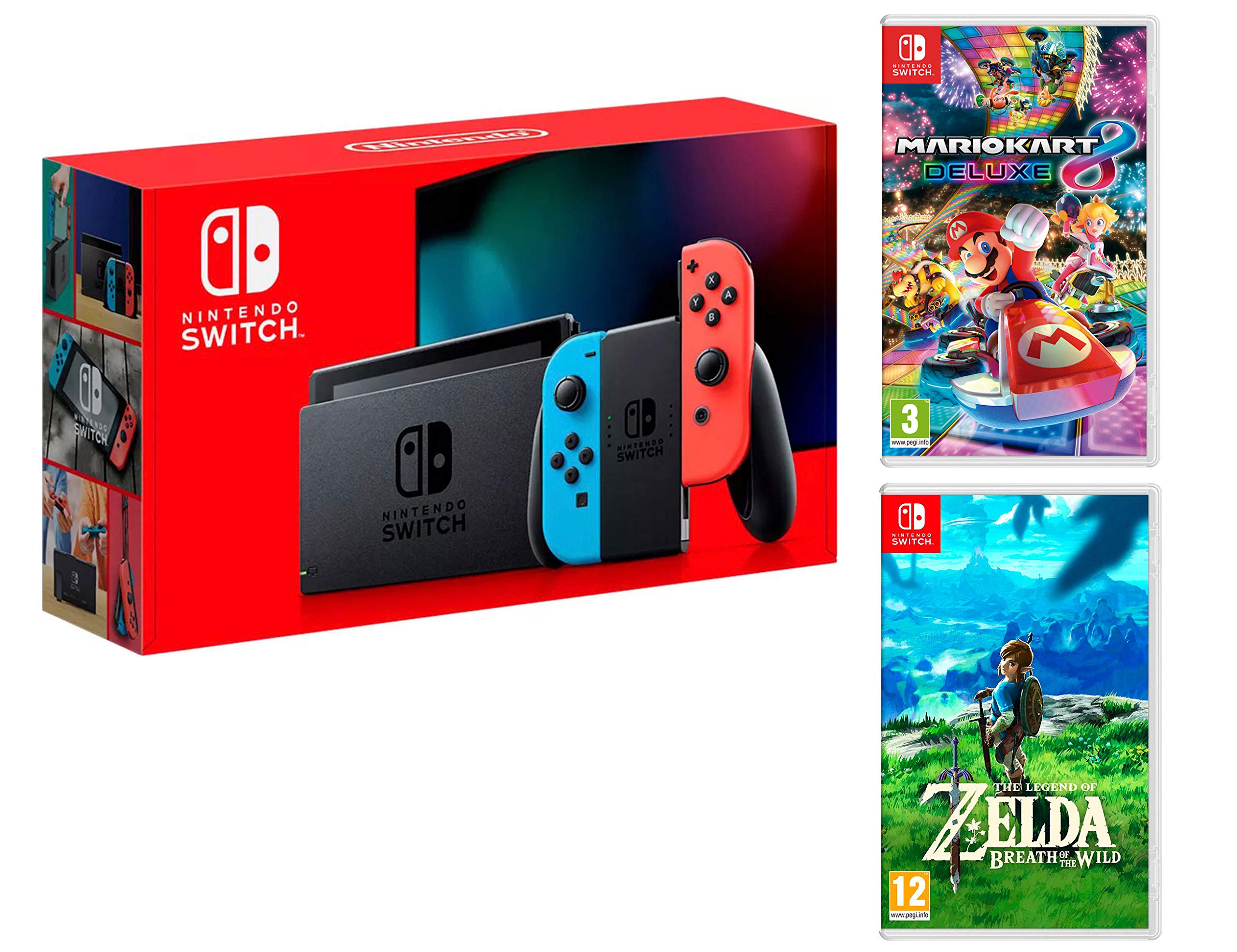 Nintendo Switch Konsole Azul/Rojo Neón