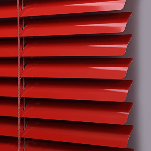 CABINE Rote Alumivenezianische Blinds Fenstertöne, Blackout -Rollerblind, Privatsphäre, Licht Und Blendungschutz/Red/W140*H120Cm