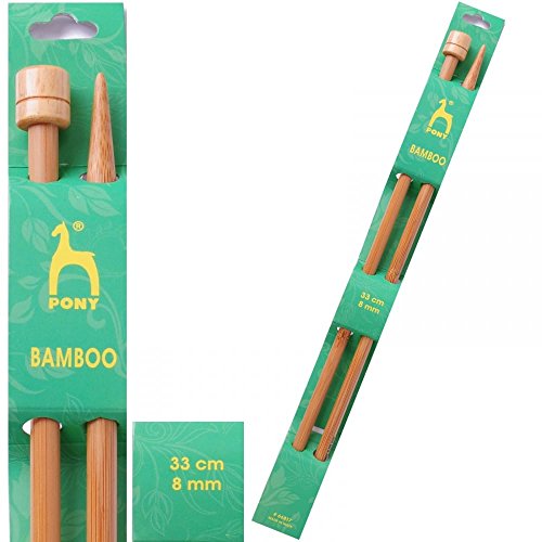 Pony Bambus Jackenstricknadel, Kunststoff, Mehrfarbig, 8.7 x 5.9 x 35 cm