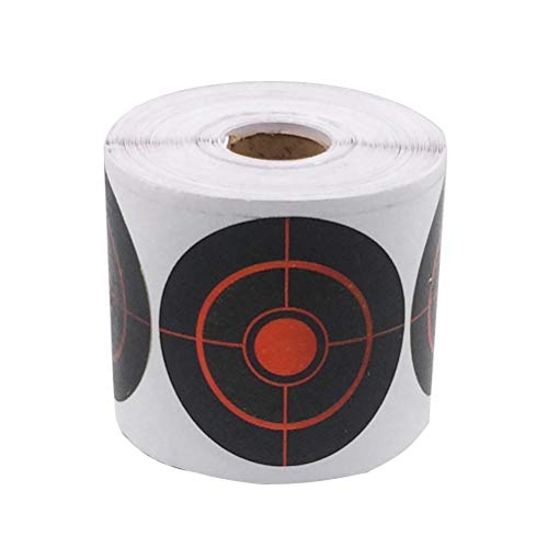 LIOOBO Splatter Ziele Shooting Runde Selbstklebende Ziel Aufkleber Papier Reactive Target Aufkleber 7.5cm 1 Rolle (Schwarz)