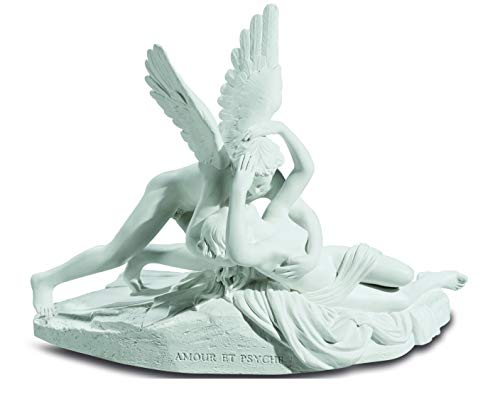 Statue Liebe und Psyche Weiß (14 cm)