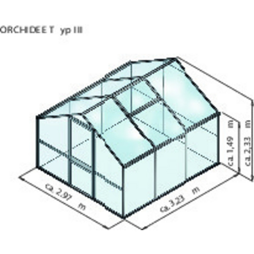 KGT Gewächshaus »Orchidee«, 9,6 m², Kunststoff/Aluminium, winterfest - silberfarben