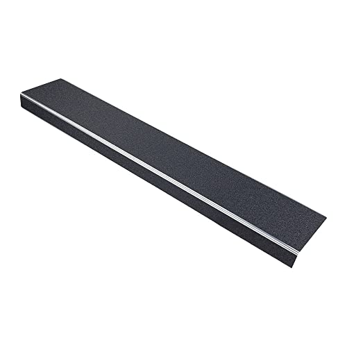 Treppenkantenprofil"Thin Line" 100 mm, Antirutschbeschichtung R13 (10 cm x 60 cm, schwarz)