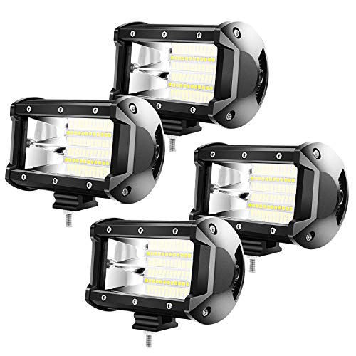 Froadp 4x72W LED Zusatzscheinwerfer Scheinwerfer - Arbeitsscheinwerfer Offroad Flutlicht IP67 SUV LKW UTV （4x72W）