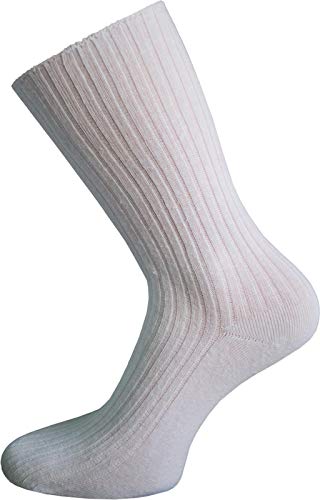 normani 40 Paar Arzt Socken aus 100% Baumwolle/weiß = Kochfest/handgekettelt Farbe Weiß Größe 43-46