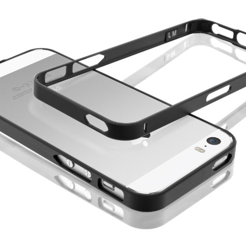Xaiox® Apple iPhone 5 5s Aluminium Hülle Case Tasche Bumper Alu schwarz