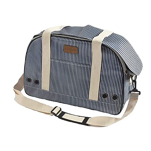 Bobby Tennis Bag – Katzentragetasche und für kleine und mittelgroße Hunde 45 x 18 x 30 cm – Hundetragetasche, Katzen mit Schultergurt, Rucksack für Haustiere, blau
