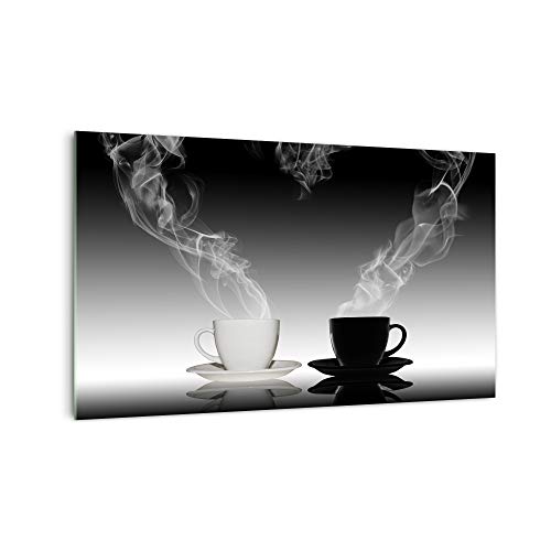 DekoGlas Küchenrückwand 'Dampfende Tassen' in div. Größen, Glas-Rückwand, Wandpaneele, Spritzschutz & Fliesenspiegel