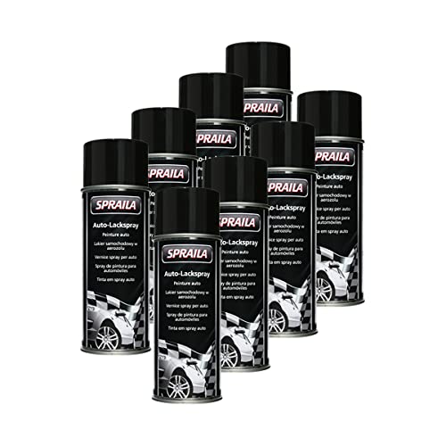 KWASNY 8x 300 921 AUTO-K SPRAILA Spraila Lackspray Schwarz Matt 500ml