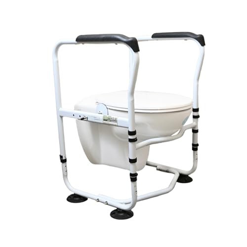 TRUTZHOLM WC-Aufstehhilfe höhenverstellbar 68-79 cm ergonomisch 136 kg Toiletten - Aufstehhilfe für Senioren, passend für die meisten Toiletten
