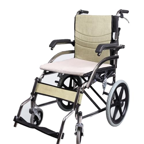Behindertengerechter, leichter Rollstuhl, selbstfahrender Komfort-Rollstuhl, Outdoor-Deluxe-Rollstühle für ältere Menschen,White