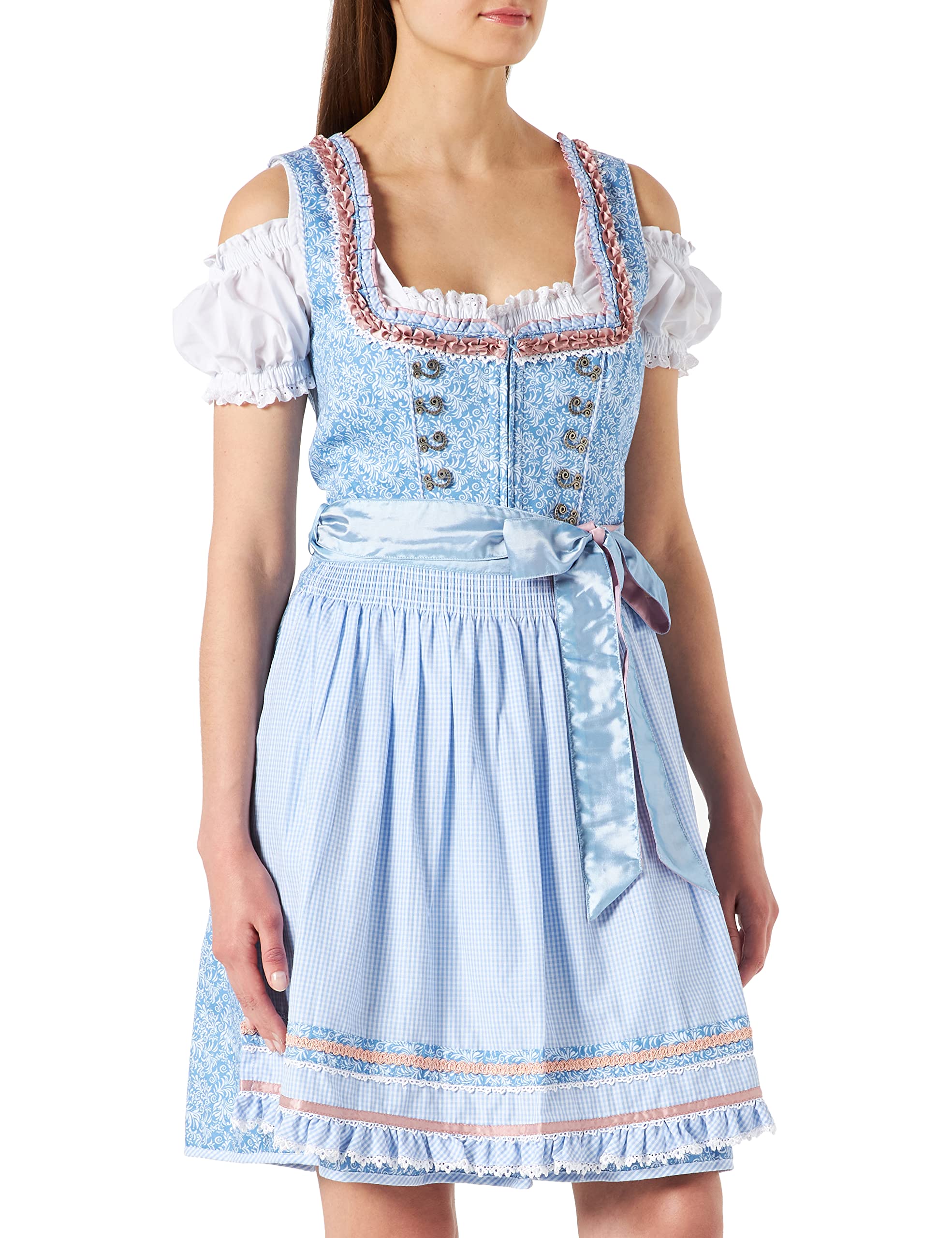 Stockerpoint Damen Dirndl ESMA Kleid für besondere Anlässe, hellblau, 30