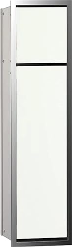 Emco Asis 150 Unterputz Badschrank für WC, chrom/Glas weiß, Einbauschrank, Türanschlag wählbar - 974027840