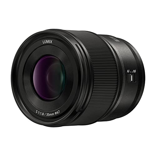 Panasonic LUMIX S Series Kameralinse, 35 mm F1.8 L-Mount Wechselobjektiv für spiegellose Vollformat-Digitalkameras, S-S35, schwarz
