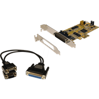 Exsys PCI Express 2X seriell Surge Prot. inkl. LP Bügel und Octopus Kabel EX-45362IS, Aluminium