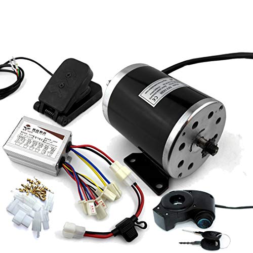 L-faster 24V36V48V 500W Electric High Speed Engine MY1020 Brushed Motor With Foot Electric Bike Replacement Motor Use 25H Or T8F Chain (24V pedal kit)