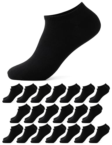 Occulto Herren Basic Sneaker Socken 10-20er Pack (Modell: Alex) 20 X Schwarz 43-46