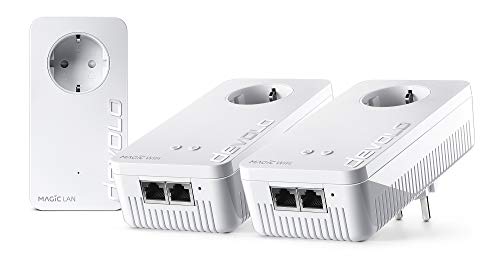 Devolo Magic 2 WiFi Next Multiroom Kit für Netzwerk Wireless LAN über Stromleitungen im ganzen Haus (2400 Mbps, G.hn Technologie, 5 x Gigabit-LAN)