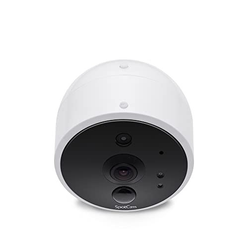 SpotCam Solo 2 Innen- / Außenüberwachungskamera WiFi, 1080P, Lithiumbatterie, Nachtsicht, 2-Wege-Anrufe, Bewegungssensor, integrierter SD-Steckplatz, 7 Tage kostenlose Cloud-Aufzeichnungen