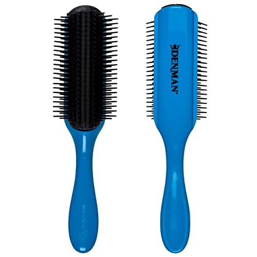 Denman Lockige Haarbürste D4 (Kirschblüte) 9-reihige Stylingbürste zum Styling, Glätten von längerem Haar und Definieren von Locken – für Damen und He